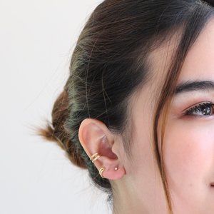 Minimalist Square Earrings in Rose Gold